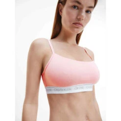 CALVIN KLEIN UNDERWEAR Bralette Logotée Sans Armatures - Rose