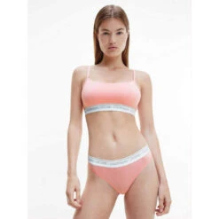 CALVIN KLEIN UNDERWEAR Bralette Logotée Sans Armatures - Rose -Panache Soldes Magasin bralette logotee sans armatures rose 3232745 3 1140x1140