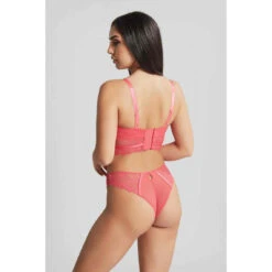 Culotte Brésilienne En Tulle Brodé - Rose -Panache Soldes Magasin culotte bresilienne rose 3406278 5 1140x1140