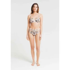 Culotte Taille Haute Broderie Florale - Beige -Panache Soldes Magasin culotte classique beige 3398084 4 1140x1140