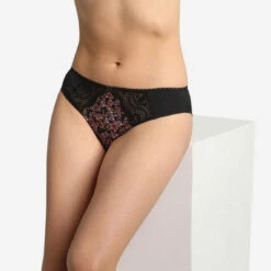 Culotte Noire Playtex Flower Elegance