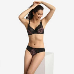 Culotte Noire Playtex Flower Elegance -Panache Soldes Magasin culotte noir 3264018 4 1140x1140