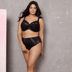 Culotte Taille Haute Elomi MEREDITH Noire -Panache Soldes Magasin culotte taille haute noire 1175209 4 1200x1200