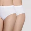 DIM Lot De 2 Culottes Taille Haute Blanches -Panache Soldes Magasin lot de 2 culottes taille haute coton bio blanches 1182185 1 1200x1200