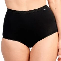 Lot De 2 Culottes Taille Haute Coton Bio - Noir