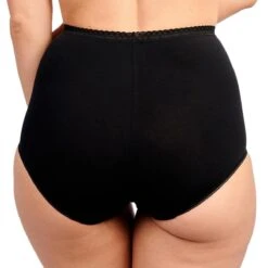 Lot De 2 Culottes Taille Haute Coton Bio - Noir -Panache Soldes Magasin lot de 2 culottes taille haute coton noir 2885813 4 1200x1200