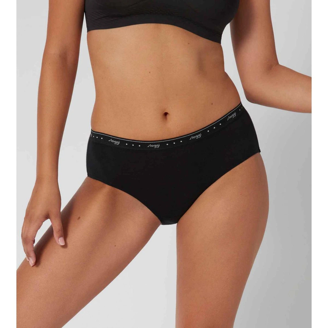 Sloggi Lot De 2 Slips Midi Noir 3 Sloggi Lot De 2 Slips Midi Noir