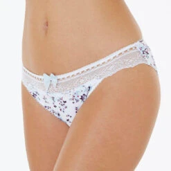 BRIGITTE BARDOT Slip Blanc/ciel Fleur Bleue-blanc