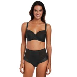 Slip Taille Haute Fantasie ILLUSION Noir -Panache Soldes Magasin slip taille haute noir 308367 4 1200x1200