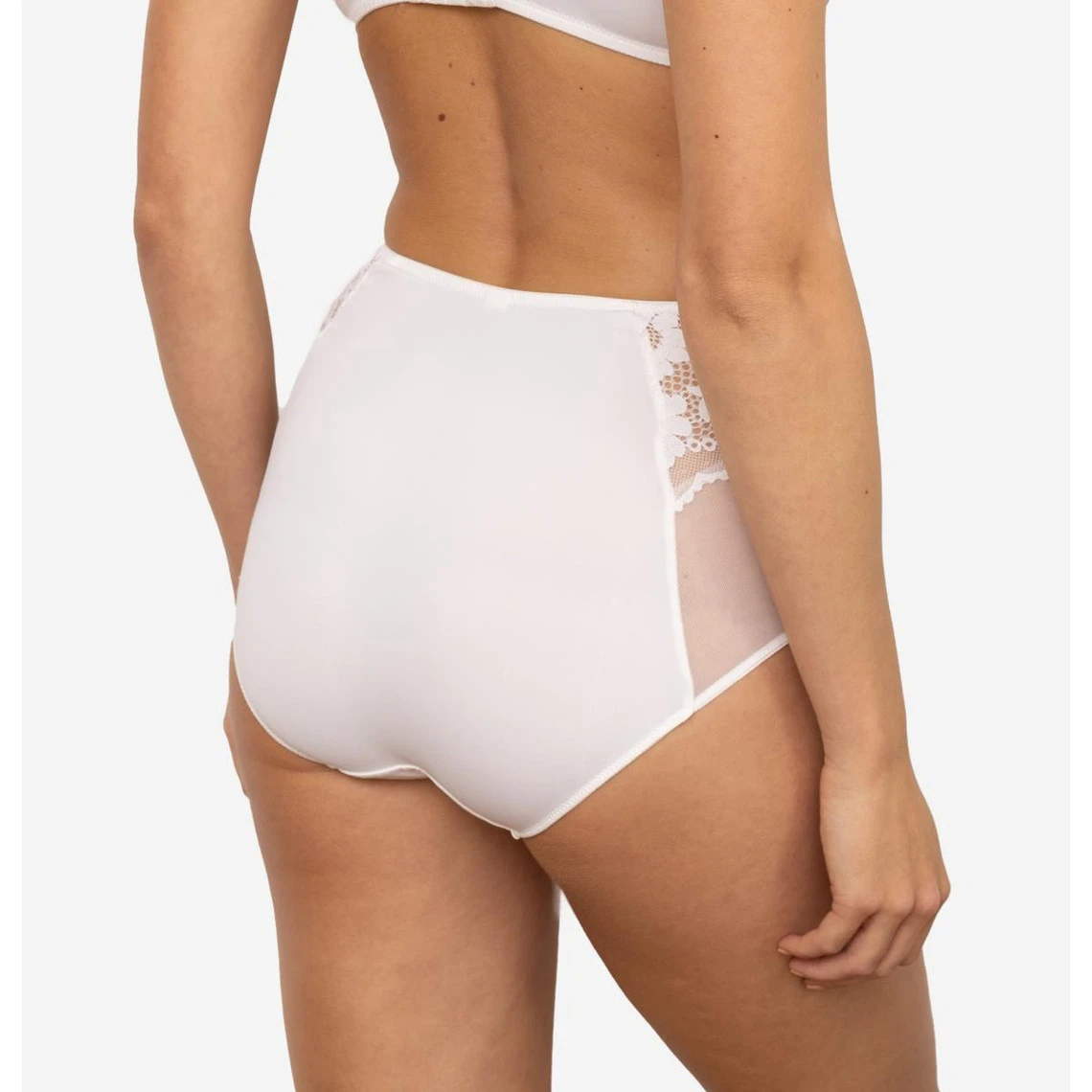 Culotte Taille Haute Dentelle - Ivoire 4 Culotte Taille Haute Dentelle - Ivoire – Image 2