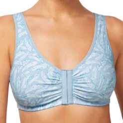 Amoena Brassière - Post Opératoire Avec Poches - Sans Armatures - Bleu