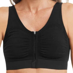 Amoena Brassière - Post Opératoire Avec Poches - Sans Armatures - Noir