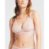 Soutien-gorge Plongeant Sans Armatures Dentelle - Rose
