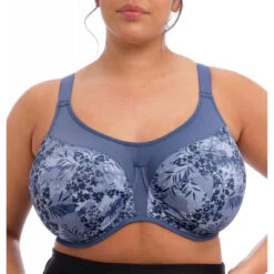ELOMI Soutien-gorge Sportif Armatures - Bleu à Motifs Floraux